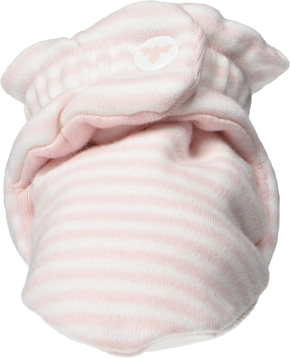 image:imageBurts Bees Baby Adjustable Baby Booties 100 Organic Cotton Easy On and Off Snap Boots Snug Fit Baby EssentialBlossom Stripe