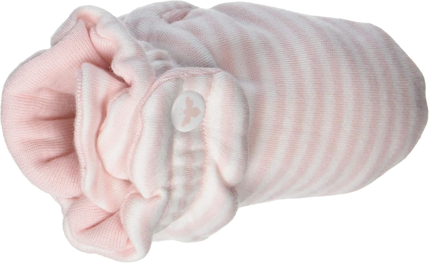 image:imageBurts Bees Baby Adjustable Baby Booties 100 Organic Cotton Easy On and Off Snap Boots Snug Fit Baby EssentialBlossom Stripe