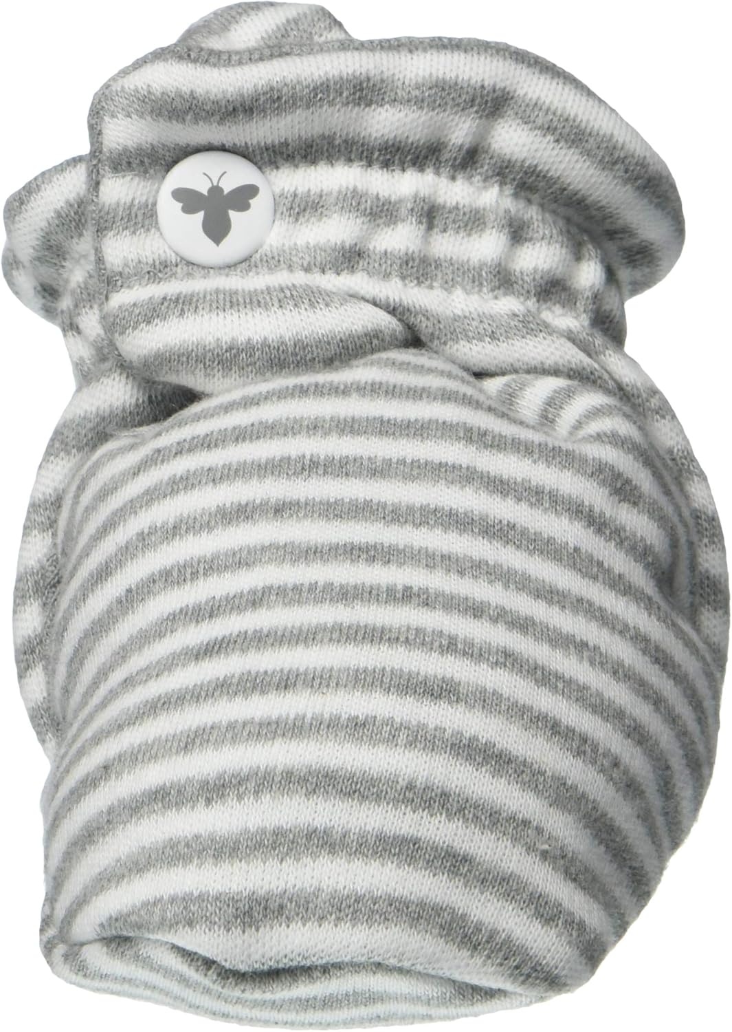 image:imageBurts Bees Baby Adjustable Baby Booties 100 Organic Cotton Easy On and Off Snap Boots Snug Fit Baby EssentialHeather Grey Stripe