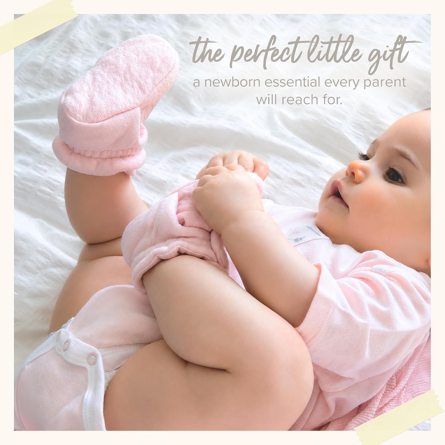 image:imageBurts Bees Baby Adjustable Baby Booties 100 Organic Cotton Easy On and Off Snap Boots Snug Fit Baby EssentialQuilted Heather Grey