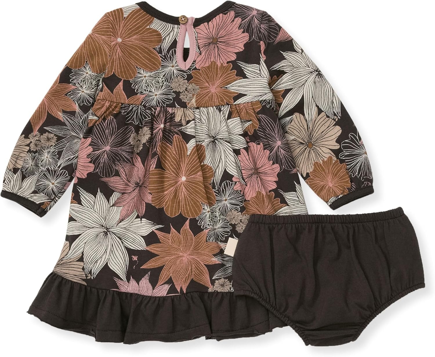 image:imageBurts Bees Baby Baby Girls Dress and Pantie Set Infant amp Toddler Short amp LongSleeve 100 Organic CottonFloral Bliss