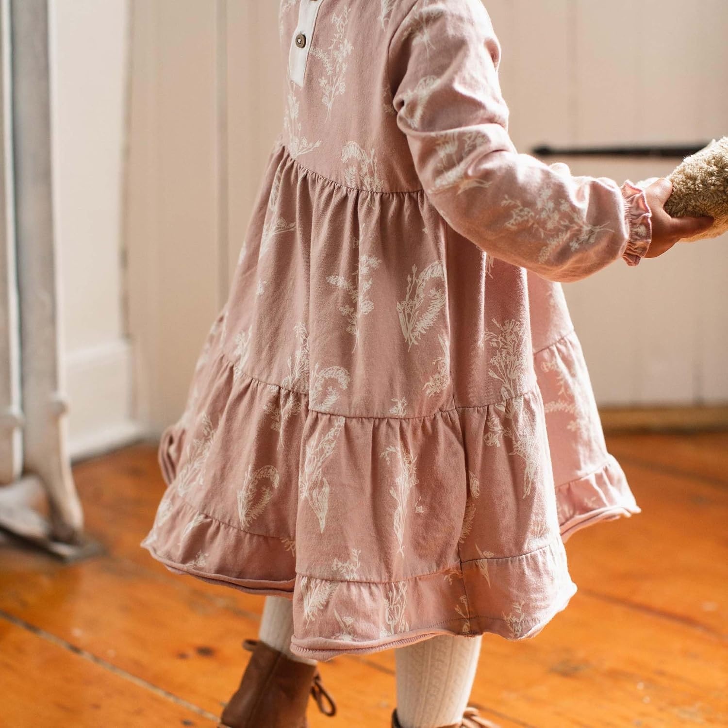 image:imageBurts Bees Baby Baby Girls Dress and Pantie Set Infant amp Toddler Short amp LongSleeve 100 Organic CottonLittle Wild Flower