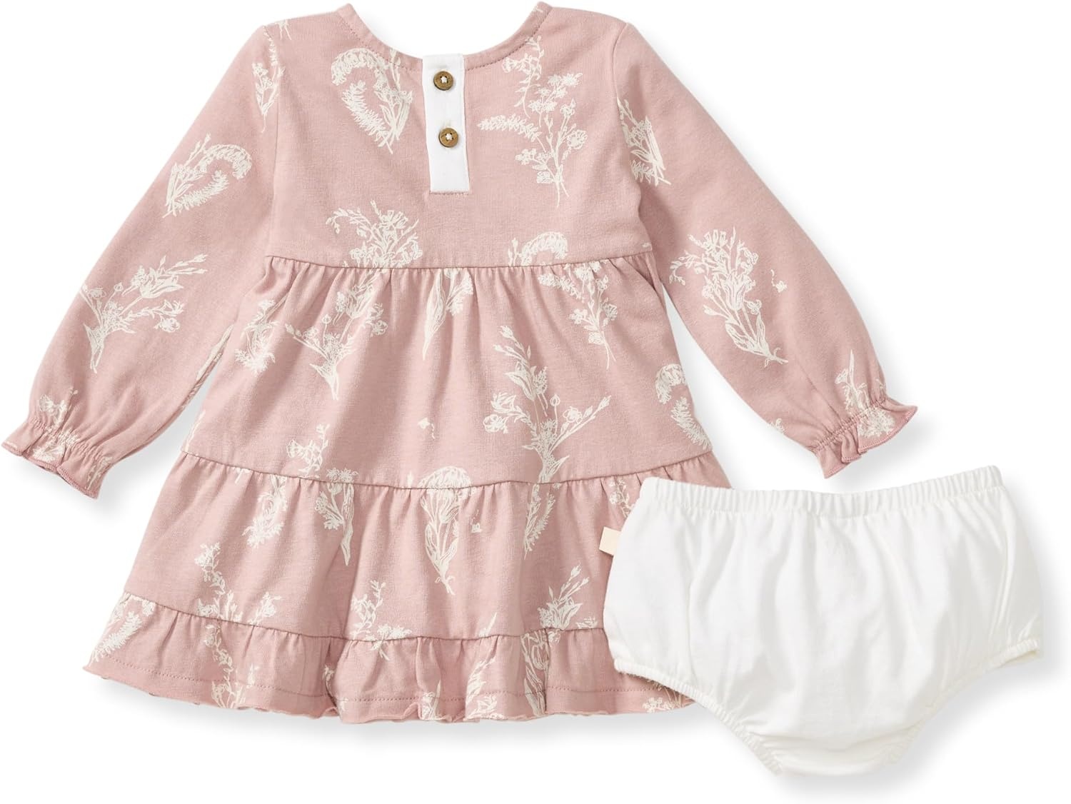 image:imageBurts Bees Baby Baby Girls Dress and Pantie Set Infant amp Toddler Short amp LongSleeve 100 Organic CottonLittle Wild Flower