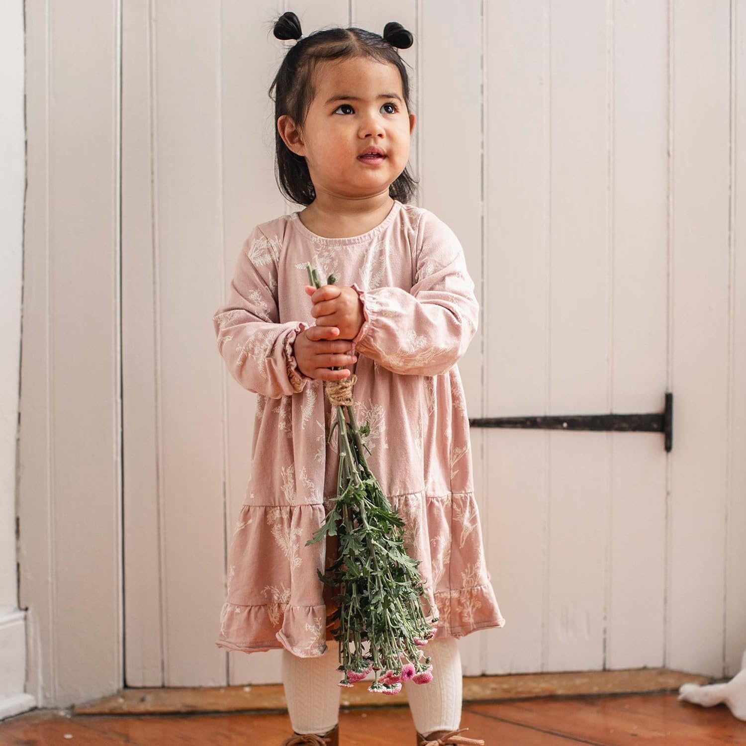 image:imageBurts Bees Baby Baby Girls Dress and Pantie Set Infant amp Toddler Short amp LongSleeve 100 Organic CottonLittle Wild Flower