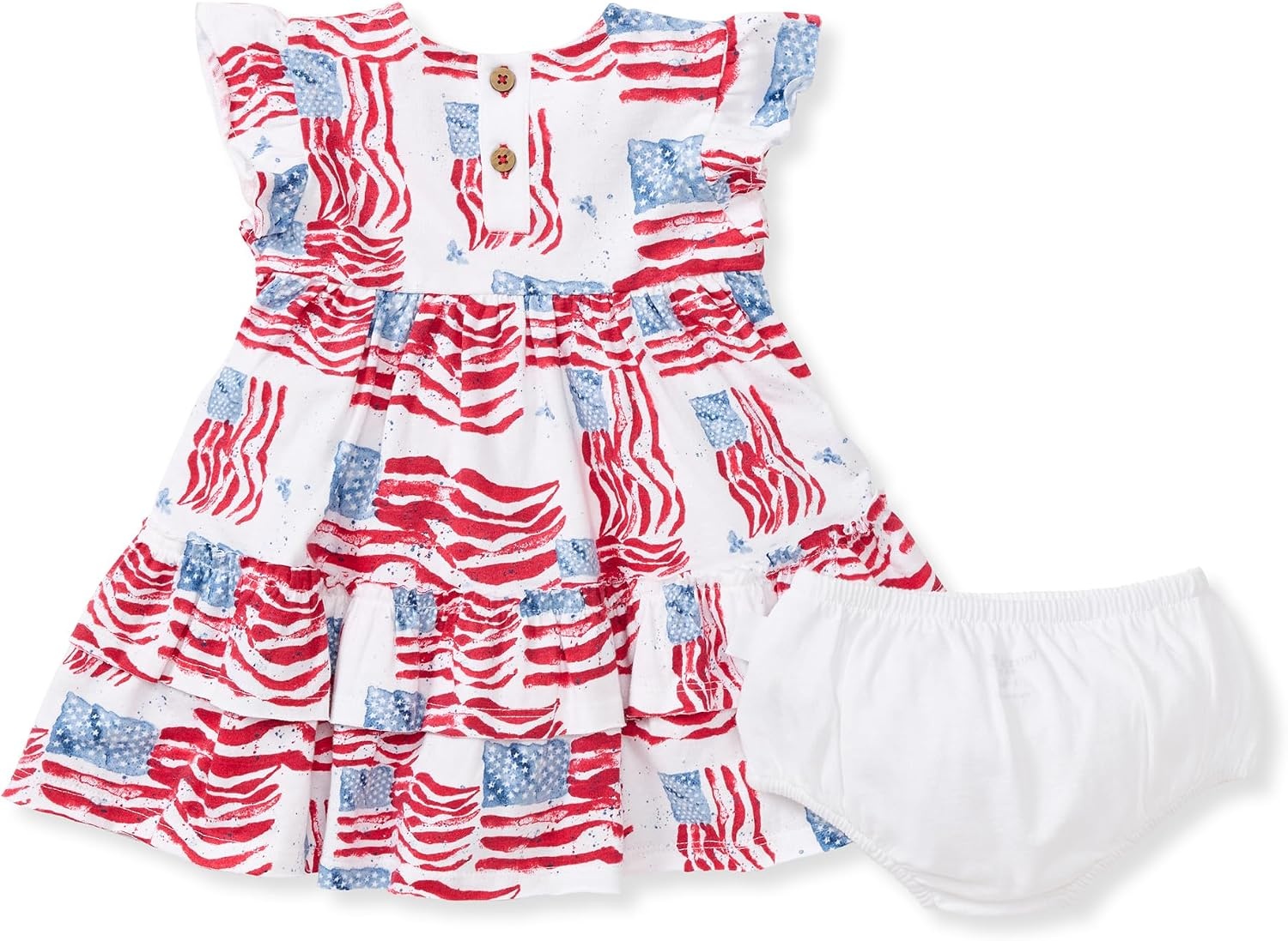 image:imageBurts Bees Baby Baby Girls Dress and Pantie Set Infant amp Toddler Short amp LongSleeve 100 Organic CottonMagestic Flags Set