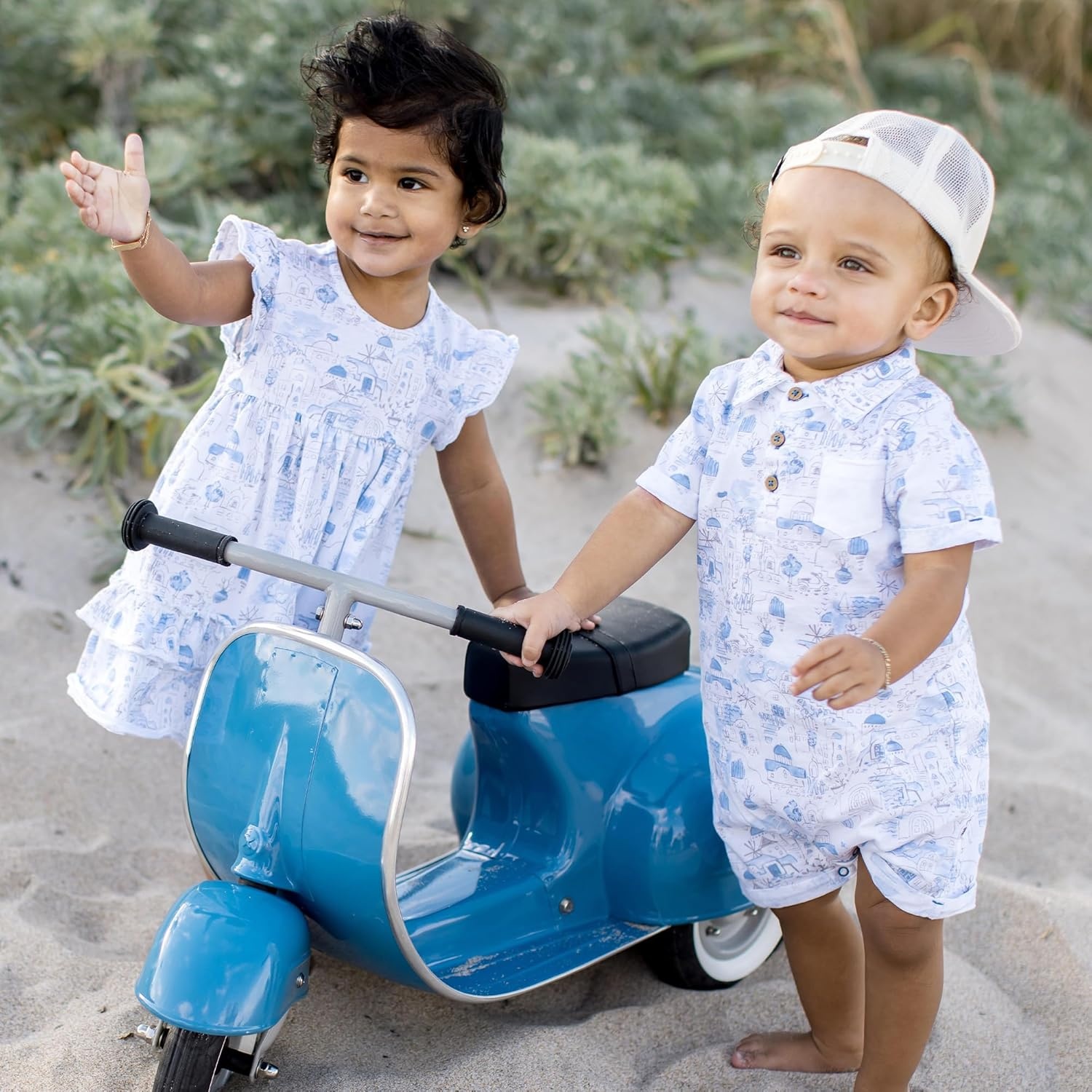 image:imageBurts Bees Baby Baby Girls Dress and Pantie Set Infant amp Toddler Short amp LongSleeve 100 Organic CottonSantorini