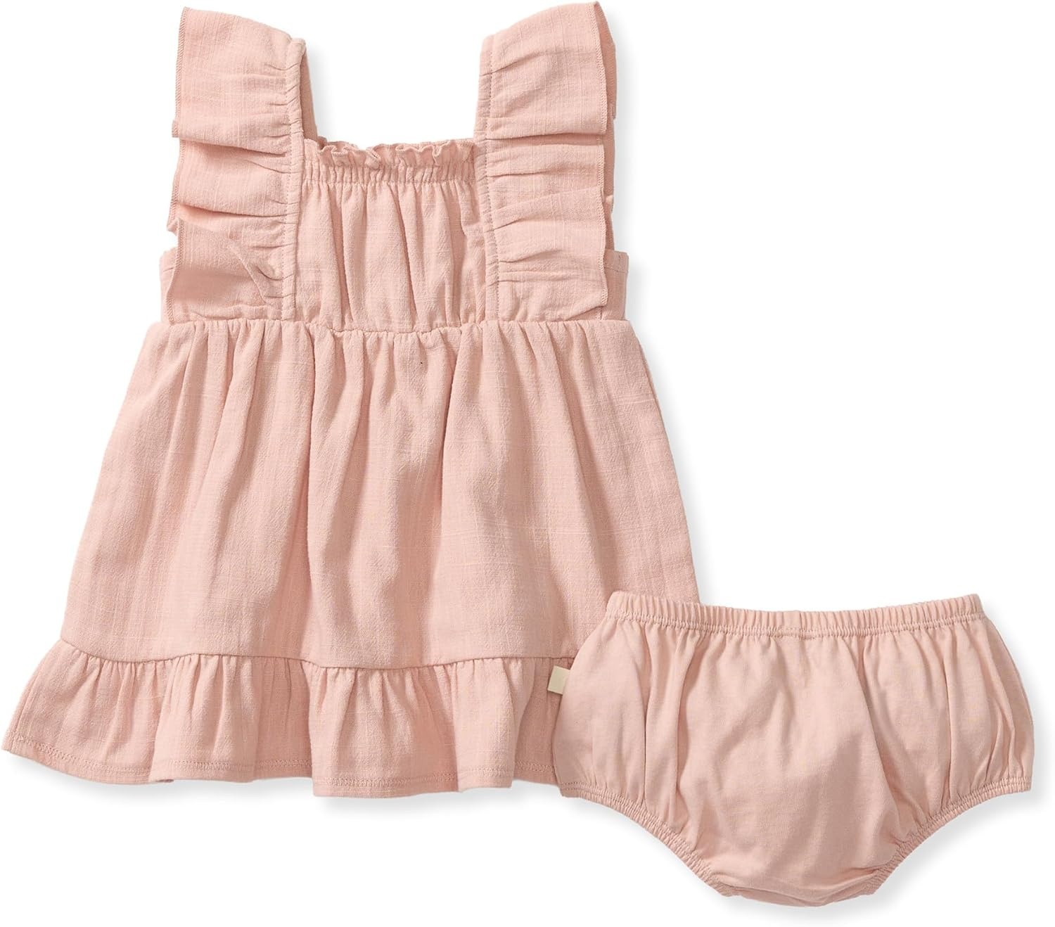 image:imageBurts Bees Baby Baby Girls Dress and Pantie Set Infant amp Toddler Short amp LongSleeve 100 Organic CottonSmokey Rose