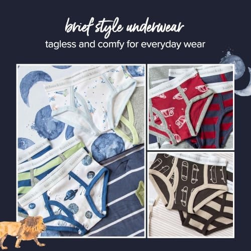 image:imageBurts Bees Baby Boys Brief Underwear 5Pack Organic Cotton Underwear for Boys Easy Stretch UndiesFirefighter Hats