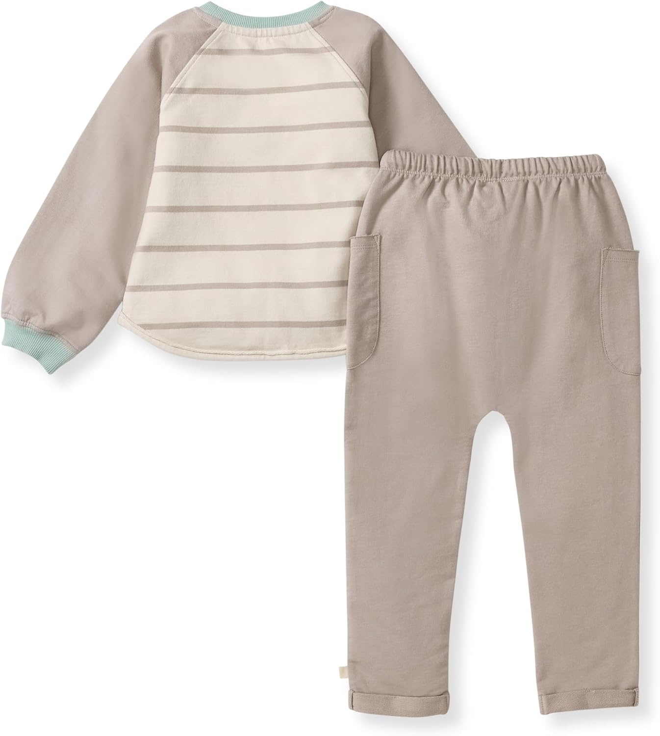 image:imageBurts Bees Baby Boys Shirt and Pant Set Long Sleeve Top amp Bottom Outfit Bundle 100 Organic CottonBasic Stripe