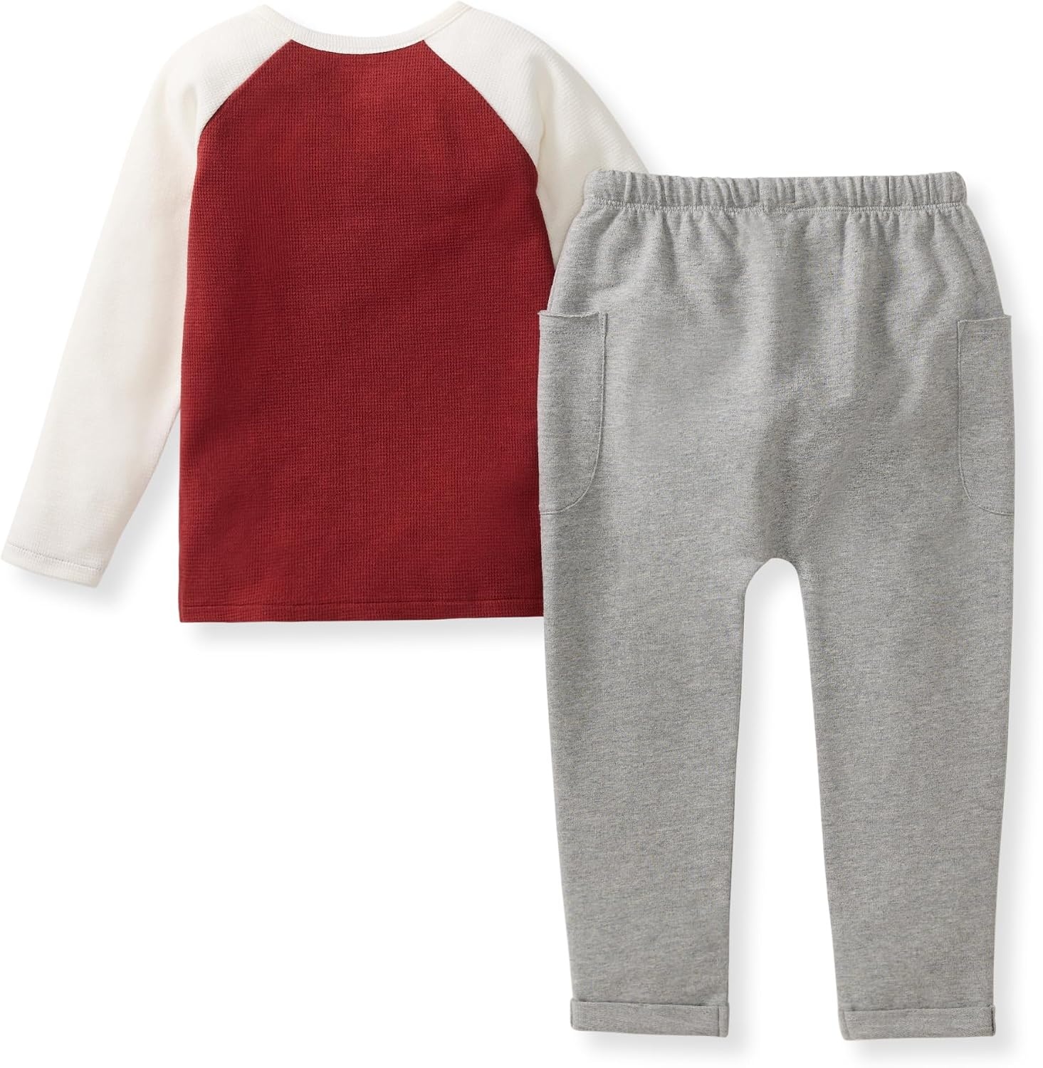 image:imageBurts Bees Baby Boys Shirt and Pant Set Long Sleeve Top amp Bottom Outfit Bundle 100 Organic CottonBrick Thermal