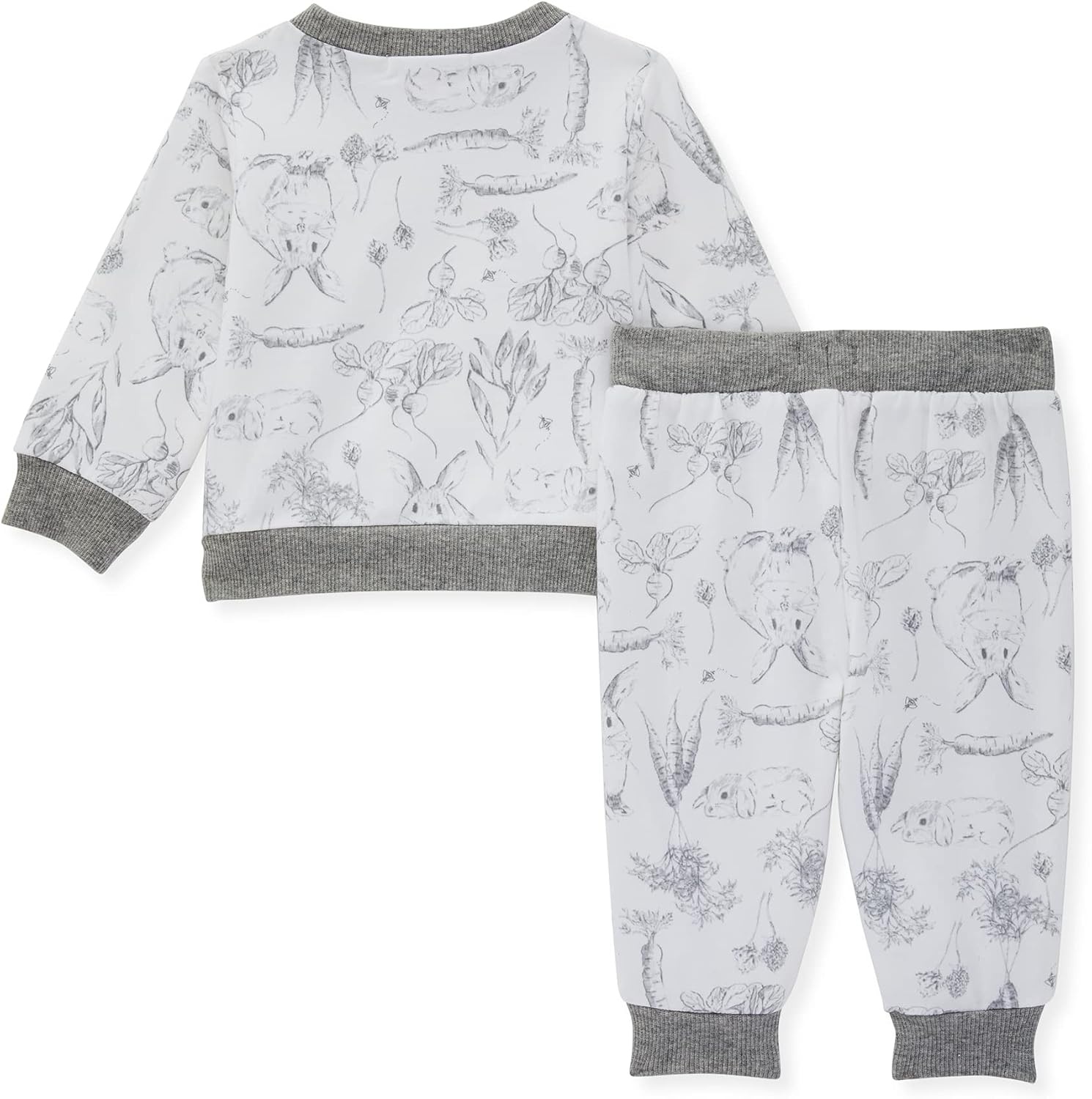 image:imageBurts Bees Baby Boys Shirt and Pant Set Long Sleeve Top amp Bottom Outfit Bundle 100 Organic CottonBunny Toile