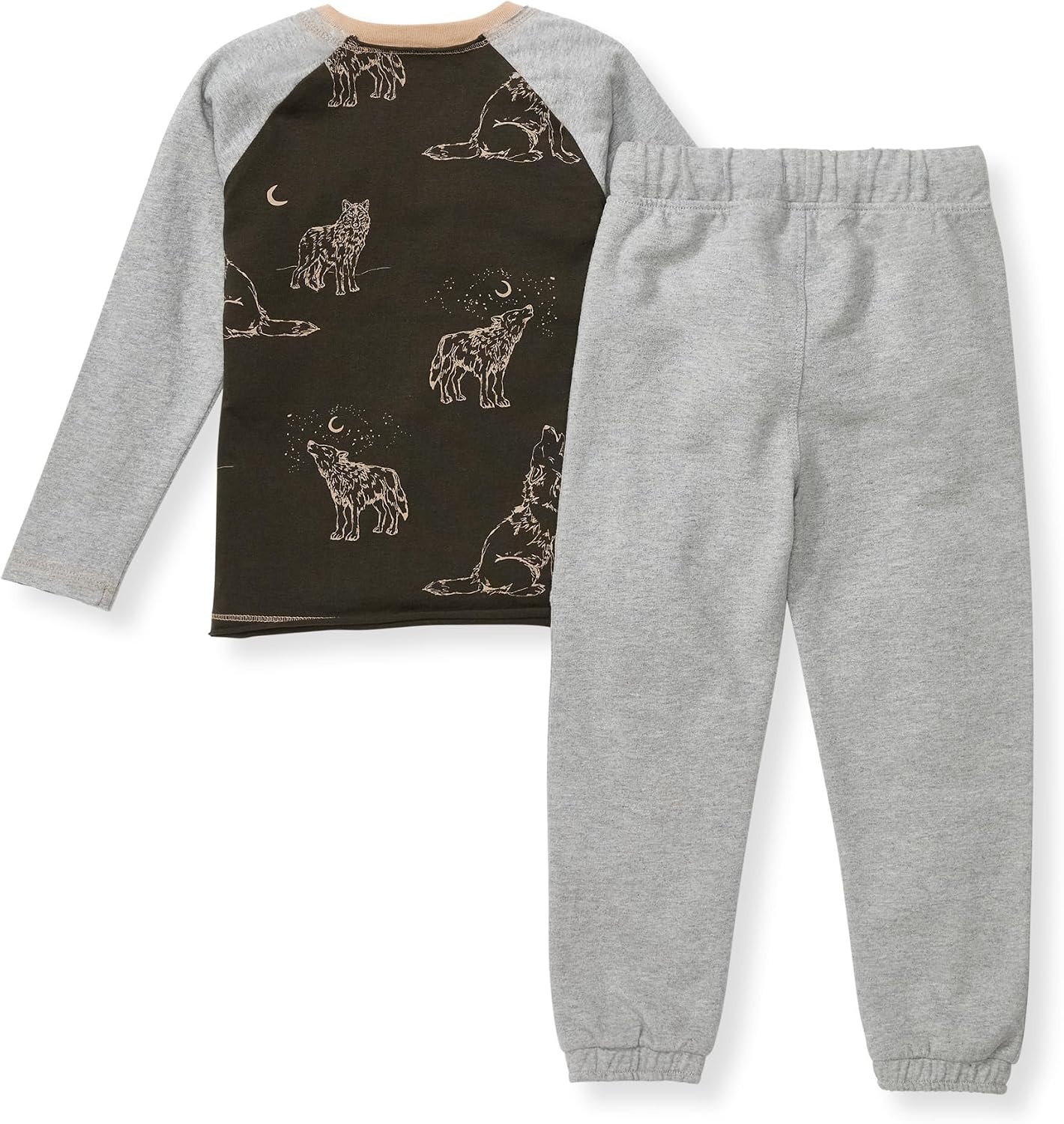 image:imageBurts Bees Baby Boys Shirt and Pant Set Long Sleeve Top amp Bottom Outfit Bundle 100 Organic CottonDesert Wolves Set