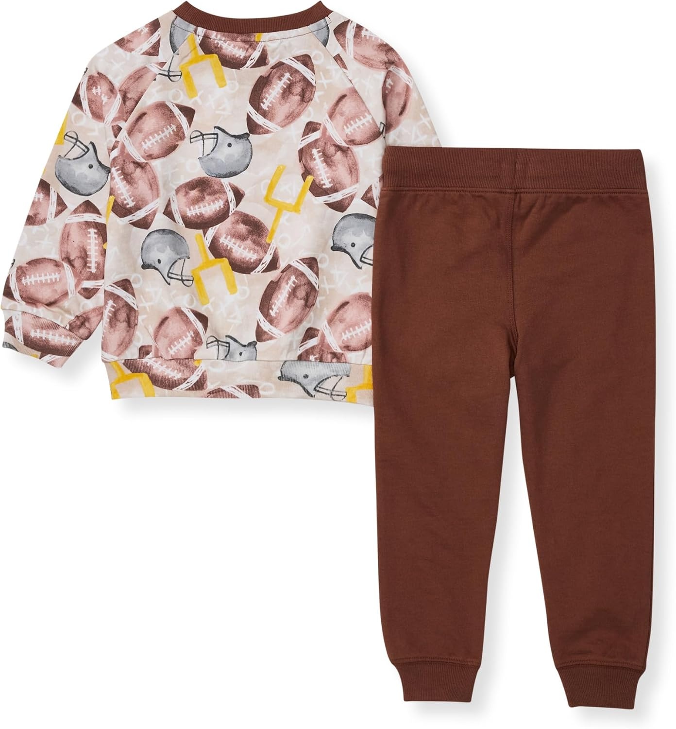 image:imageBurts Bees Baby Boys Shirt and Pant Set Long Sleeve Top amp Bottom Outfit Bundle 100 Organic CottonFootball Season