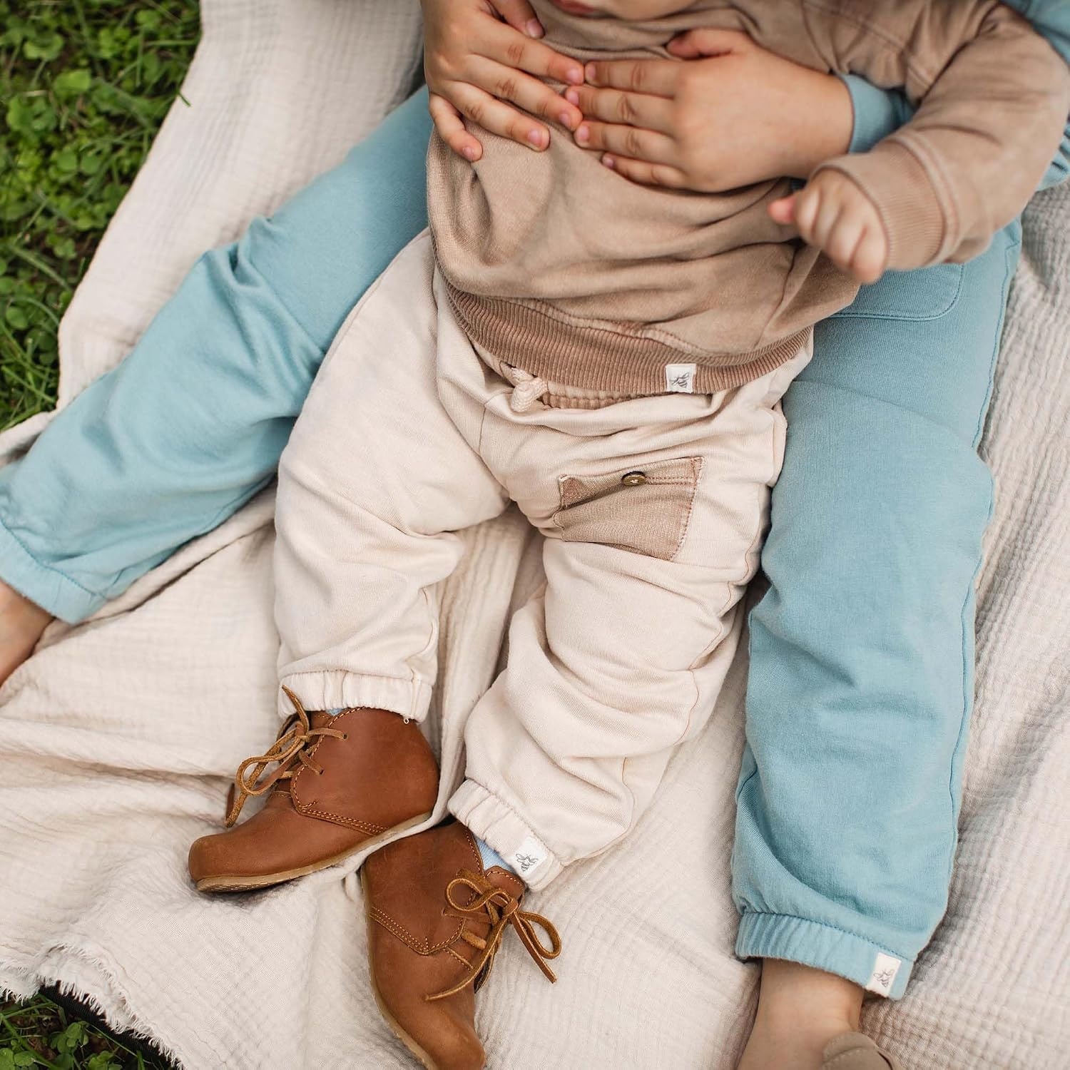 image:imageBurts Bees Baby Boys Shirt and Pant Set Long Sleeve Top amp Bottom Outfit Bundle 100 Organic CottonGinger Acid Wash