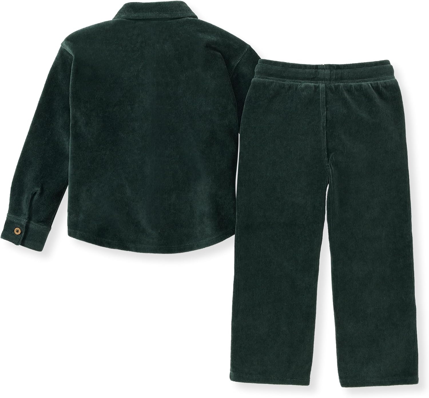 image:imageBurts Bees Baby Boys Shirt and Pant Set Long Sleeve Top amp Bottom Outfit Bundle 100 Organic CottonGreen Corduroy