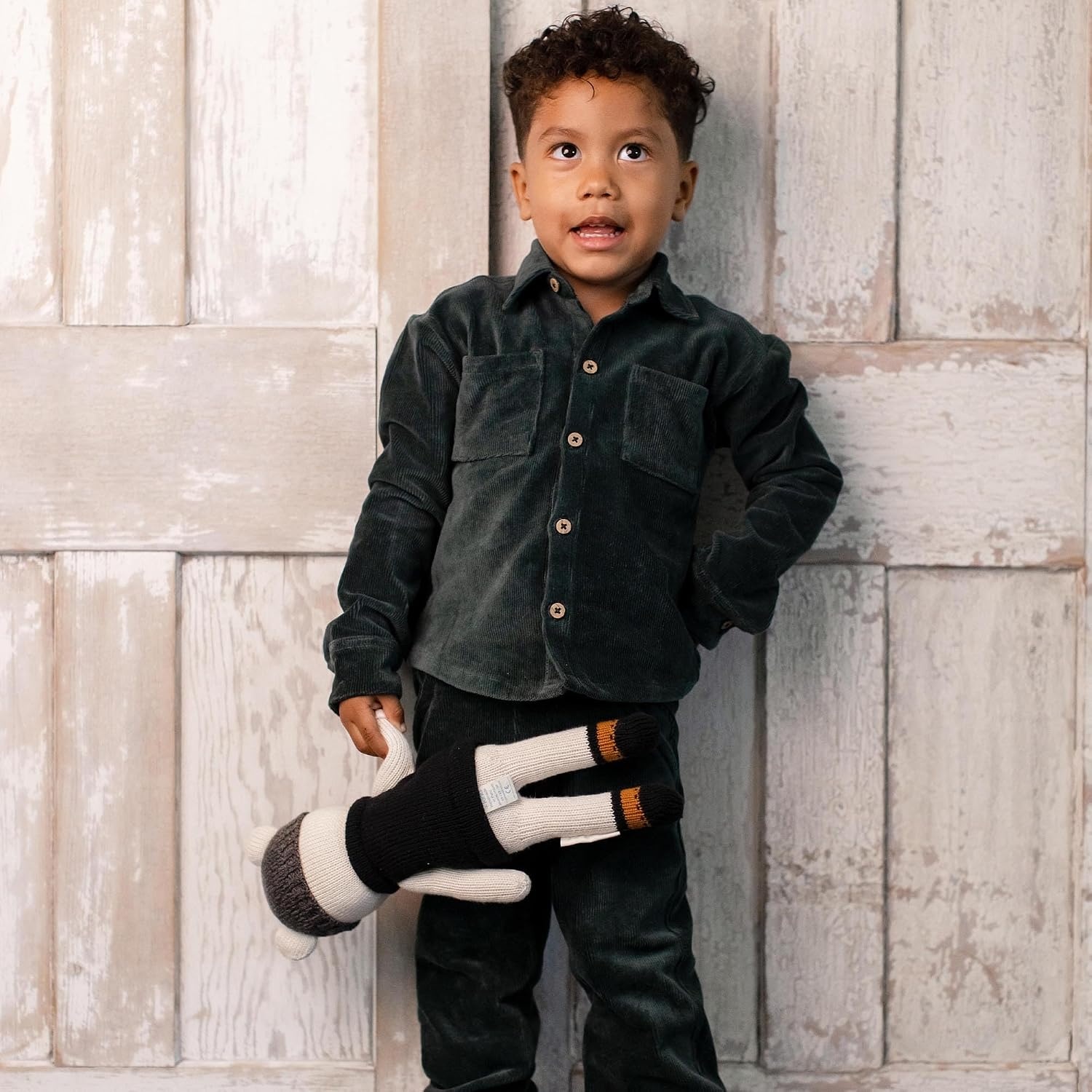 image:imageBurts Bees Baby Boys Shirt and Pant Set Long Sleeve Top amp Bottom Outfit Bundle 100 Organic CottonGreen Corduroy