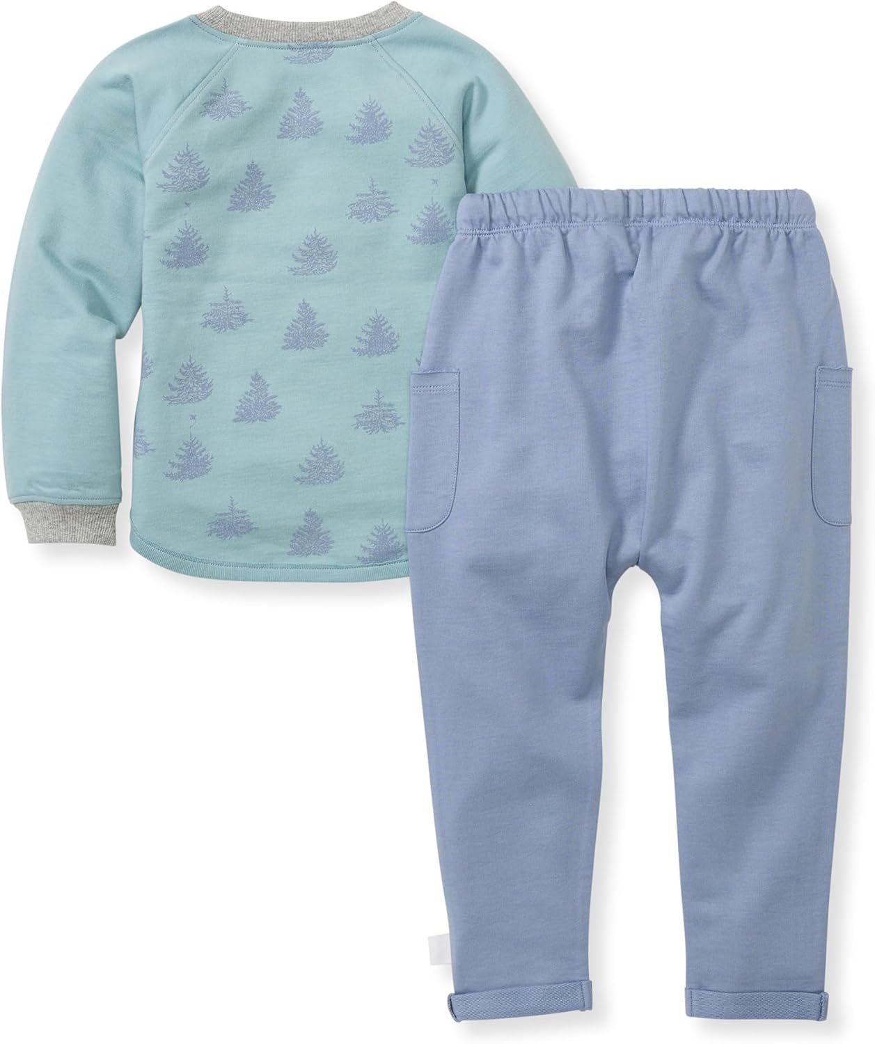 image:imageBurts Bees Baby Boys Shirt and Pant Set Long Sleeve Top amp Bottom Outfit Bundle 100 Organic CottonIcy Trees