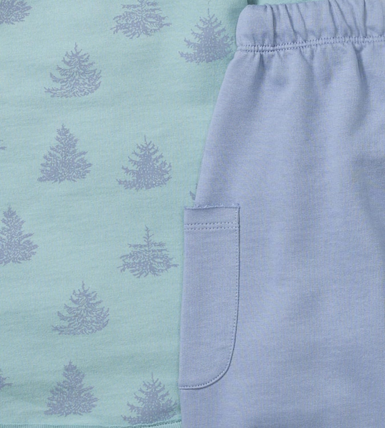 image:imageBurts Bees Baby Boys Shirt and Pant Set Long Sleeve Top amp Bottom Outfit Bundle 100 Organic CottonIcy Trees