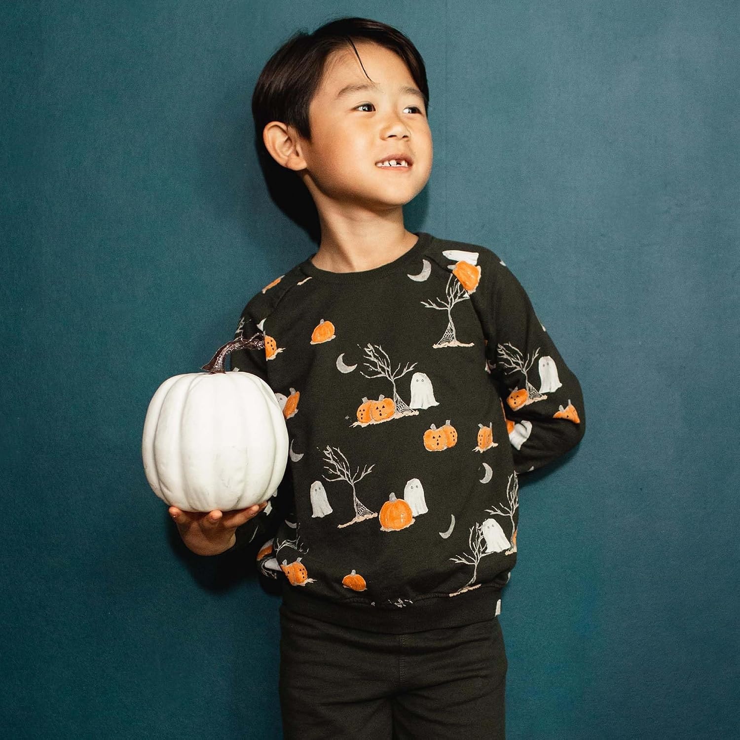 image:imageBurts Bees Baby Boys Shirt and Pant Set Long Sleeve Top amp Bottom Outfit Bundle 100 Organic CottonMidnight Fright