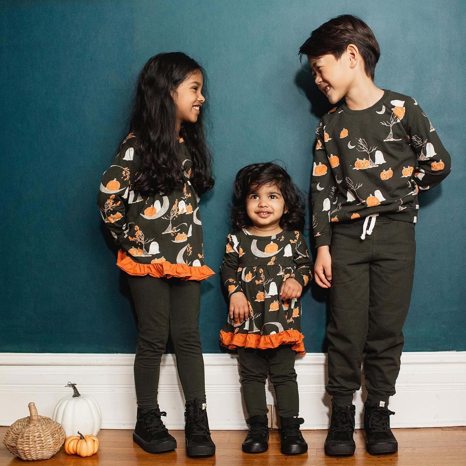 image:imageBurts Bees Baby Boys Shirt and Pant Set Long Sleeve Top amp Bottom Outfit Bundle 100 Organic CottonMidnight Fright