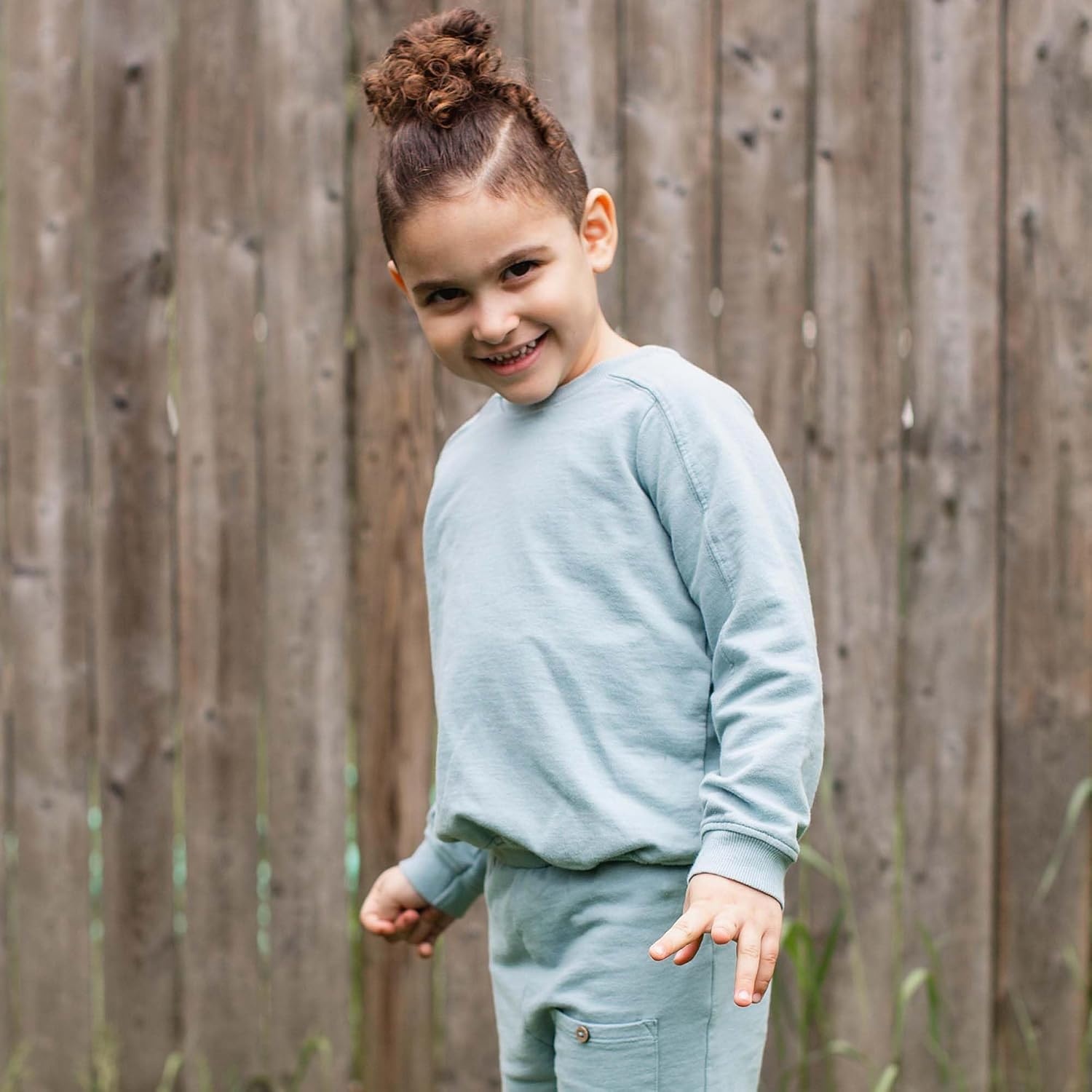 image:imageBurts Bees Baby Boys Shirt and Pant Set Long Sleeve Top amp Bottom Outfit Bundle 100 Organic CottonSeamed Mountain Blue