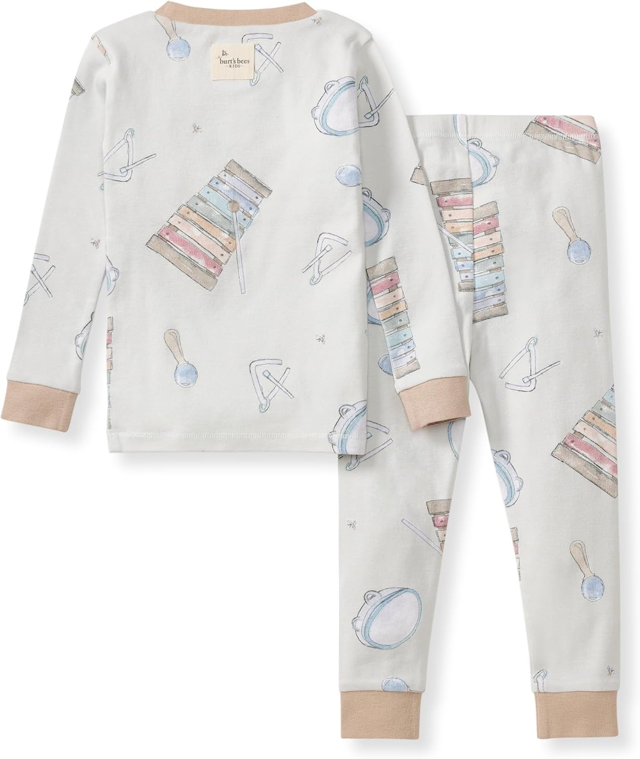 image:imageBurts Bees Baby Organic Cotton Pajamas for Boys 100 Cotton Pajama Set for Toddlers and Kids Soft and Stretchable FabricMaking Music