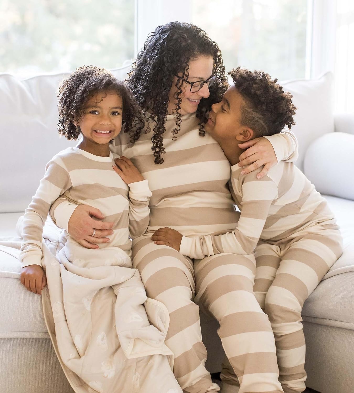 image:imageBurts Bees Baby Organic Cotton Pajamas for Boys 100 Cotton Pajama Set for Toddlers and Kids Soft and Stretchable FabricOat Rugby Stripe