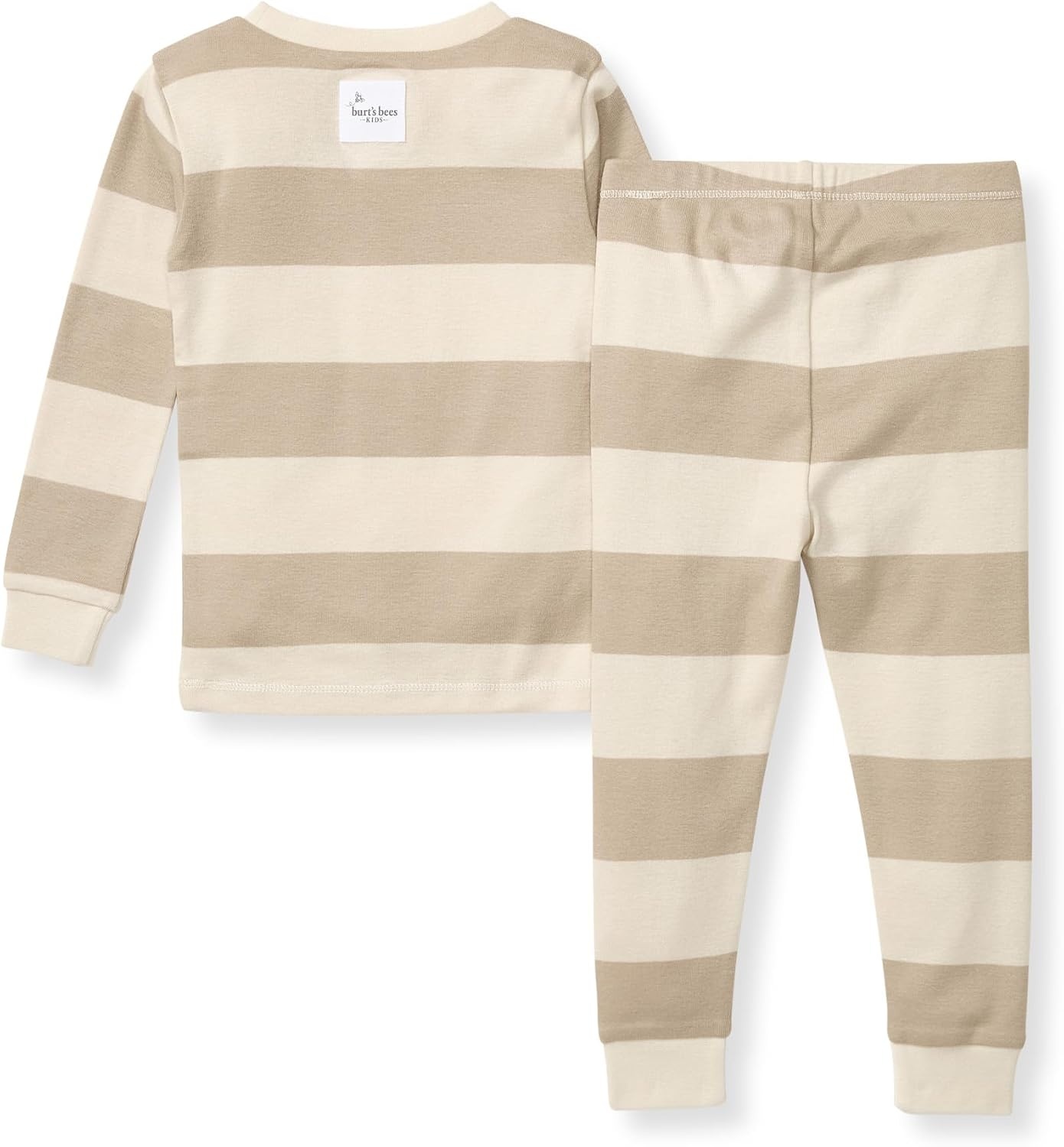 image:imageBurts Bees Baby Organic Cotton Pajamas for Boys 100 Cotton Pajama Set for Toddlers and Kids Soft and Stretchable FabricOat Rugby Stripe