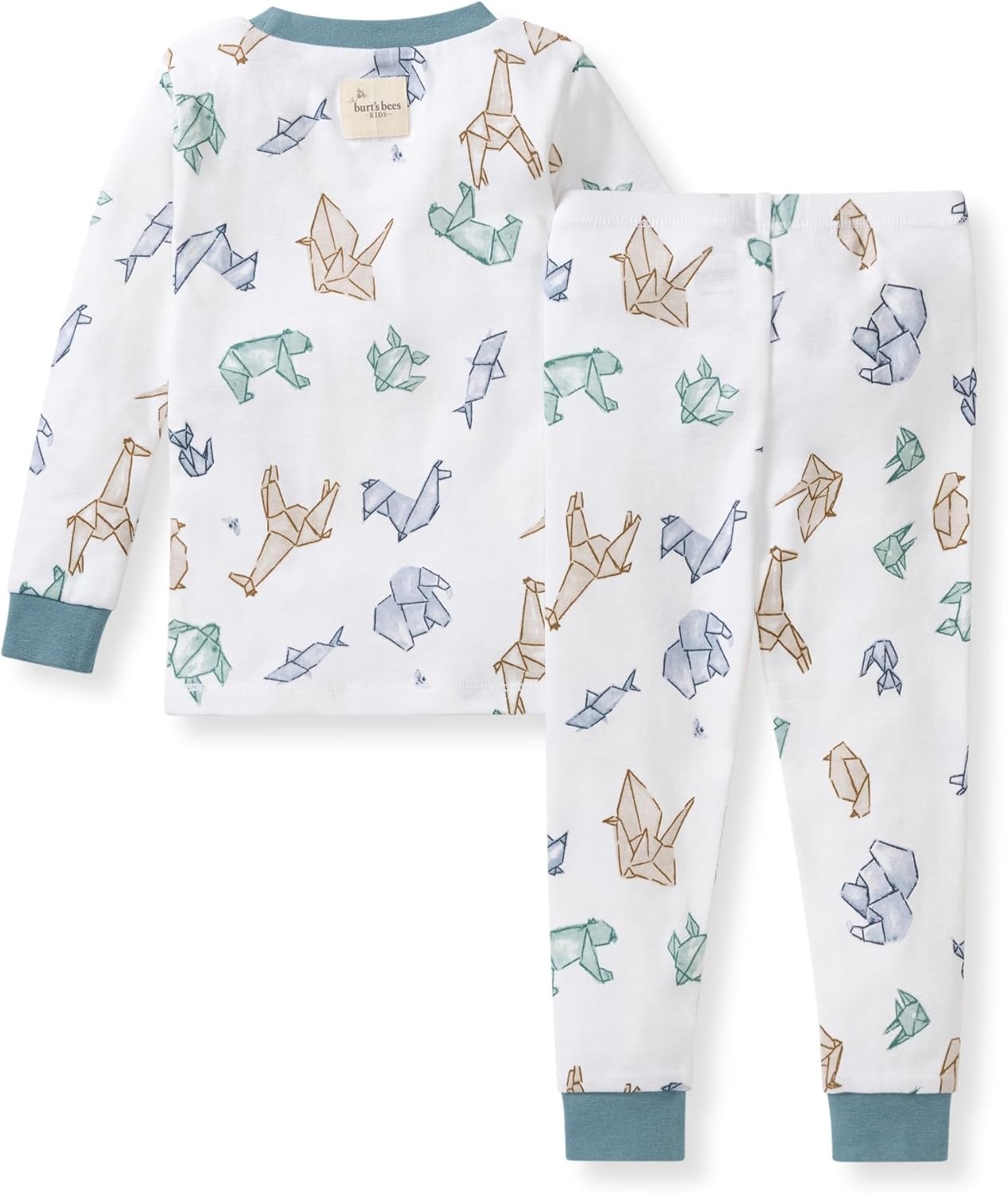 image:imageBurts Bees Baby Organic Cotton Pajamas for Boys 100 Cotton Pajama Set for Toddlers and Kids Soft and Stretchable FabricOrigami Animals