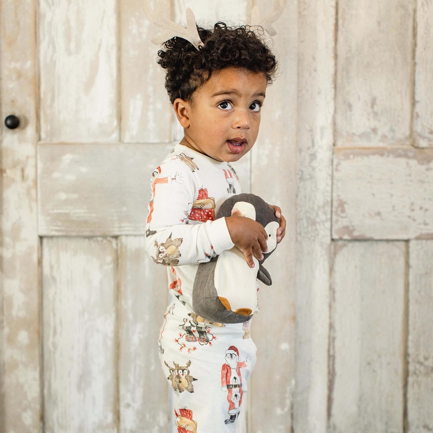 image:imageBurts Bees Baby Organic Cotton Pajamas for Boys 100 Cotton Pajama Set for Toddlers and Kids Soft and Stretchable FabricSantas Little Helper