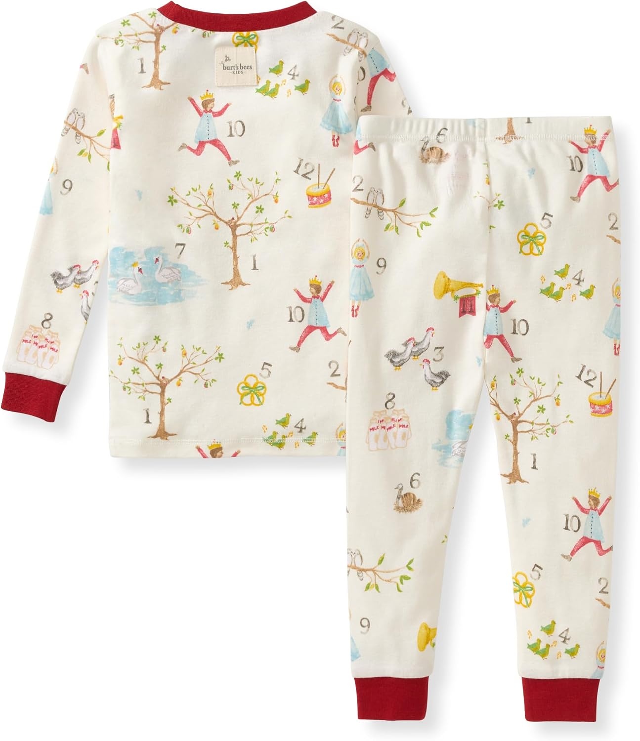 image:imageBurts Bees Baby Organic Cotton Pajamas for Girls100 Cotton Pajama Set12 Days of Christmas