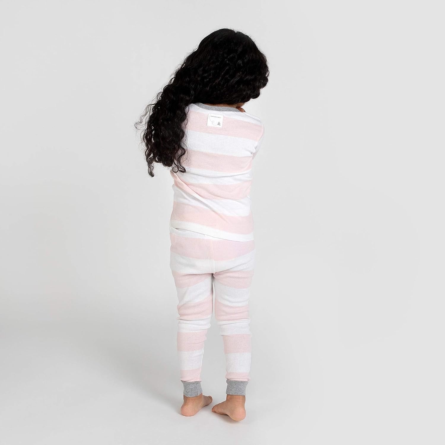 image:imageBurts Bees Baby Organic Cotton Pajamas for Girls100 Cotton Pajama SetBlossom Rugby Stripe