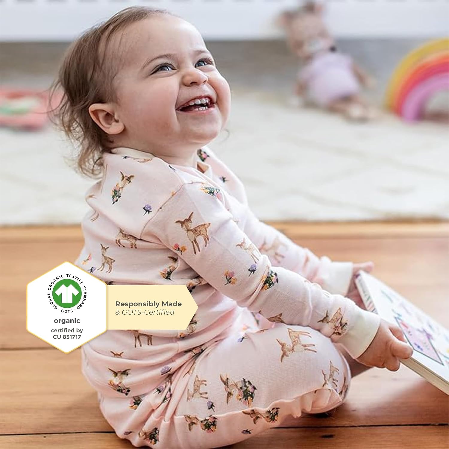 image:imageBurts Bees Baby Organic Cotton Pajamas for Girls100 Cotton Pajama SetOh Deer