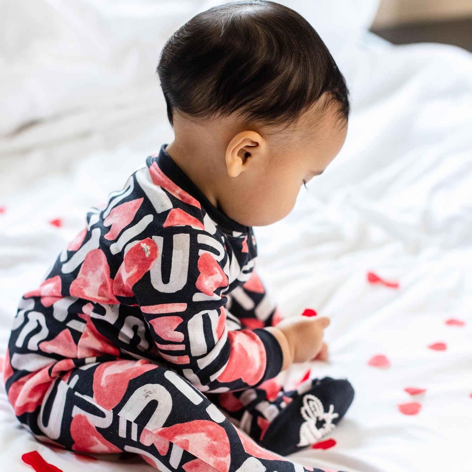 image:imageBurts Bees Baby Organic Cotton Sleep and Play Footed Pajamas for BoysBig Love