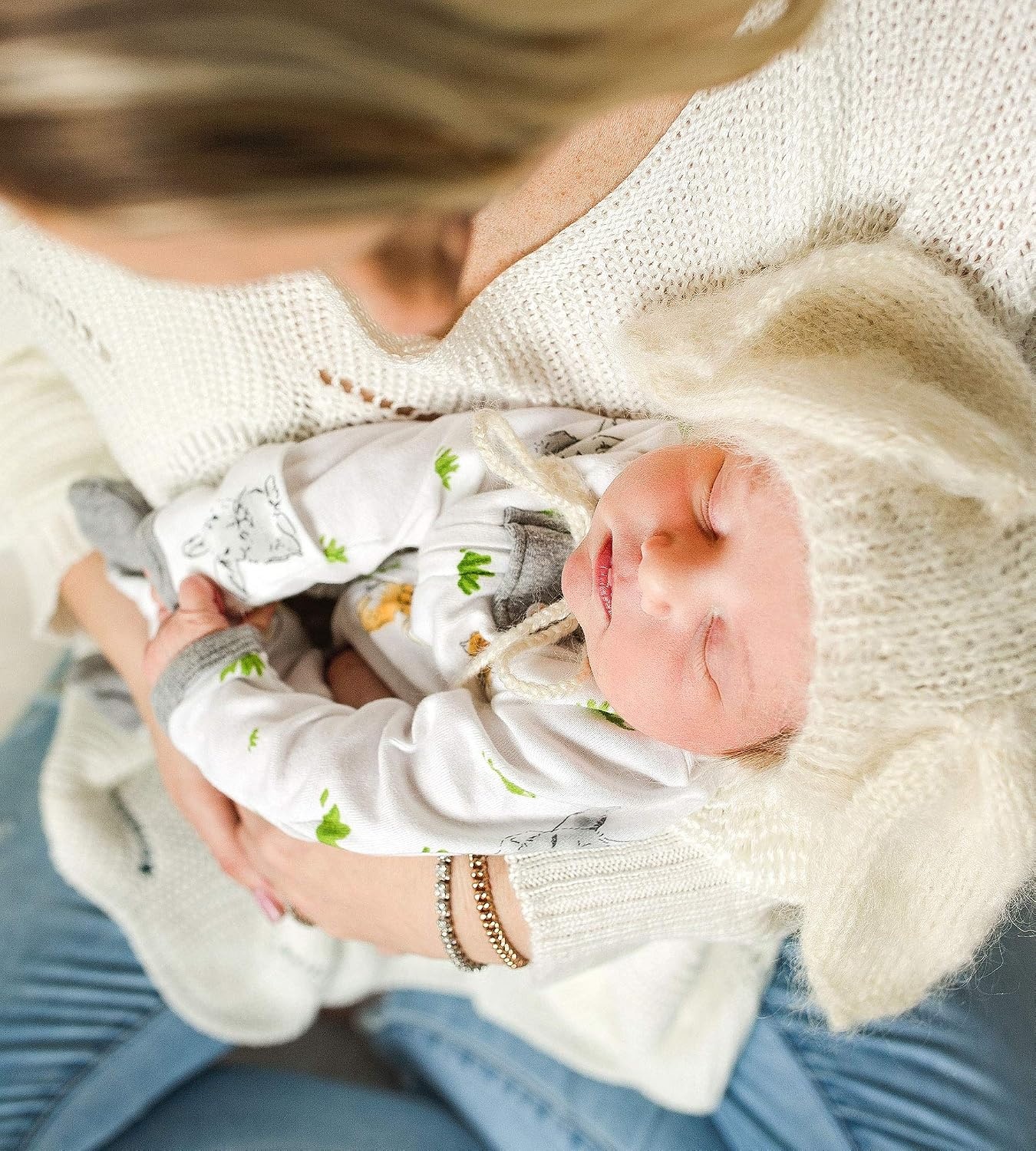 image:imageBurts Bees Baby Organic Cotton Sleep and Play Footed Pajamas for BoysBunny Trail