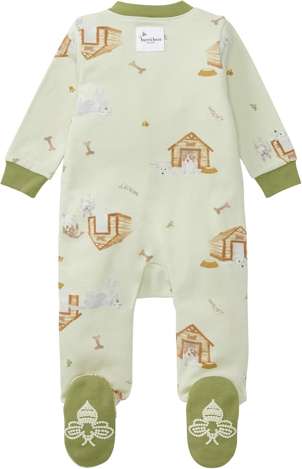 image:imageBurts Bees Baby Organic Cotton Sleep and Play Footed Pajamas for BoysDog House