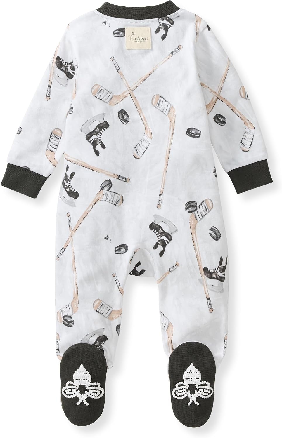 image:imageBurts Bees Baby Organic Cotton Sleep and Play Footed Pajamas for BoysHockey Season