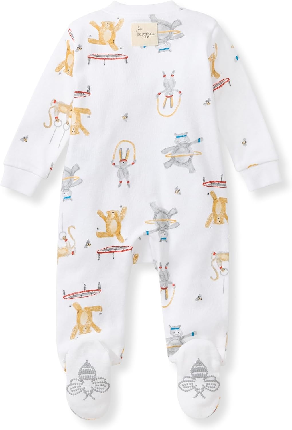 image:imageBurts Bees Baby Organic Cotton Sleep and Play Footed Pajamas for BoysJungle Gym