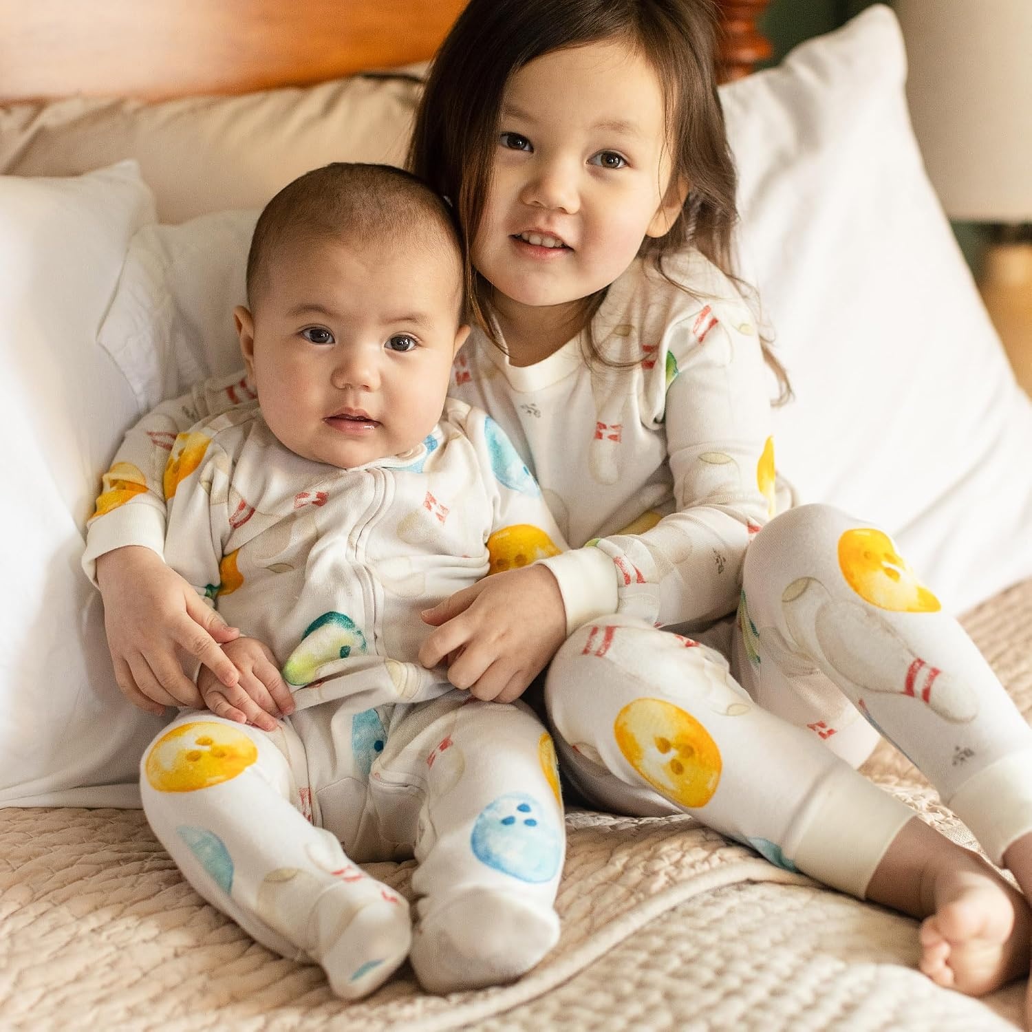 image:imageBurts Bees Baby Organic Cotton Sleep and Play Footed Pajamas for BoysLets Go Bowling