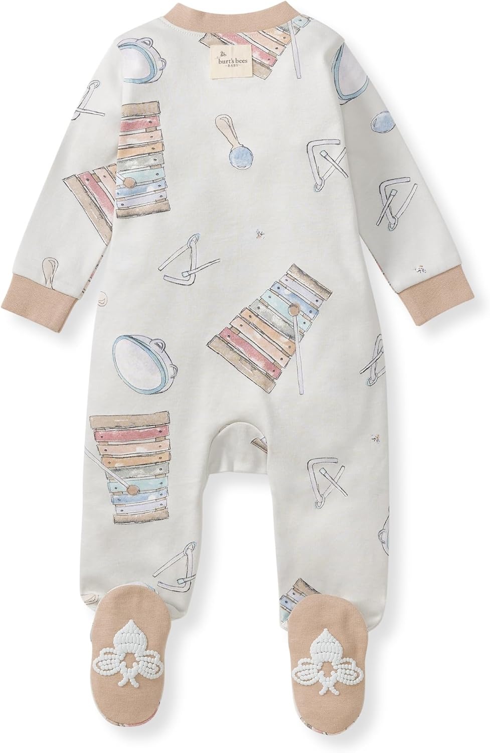 image:imageBurts Bees Baby Organic Cotton Sleep and Play Footed Pajamas for BoysMaking Music