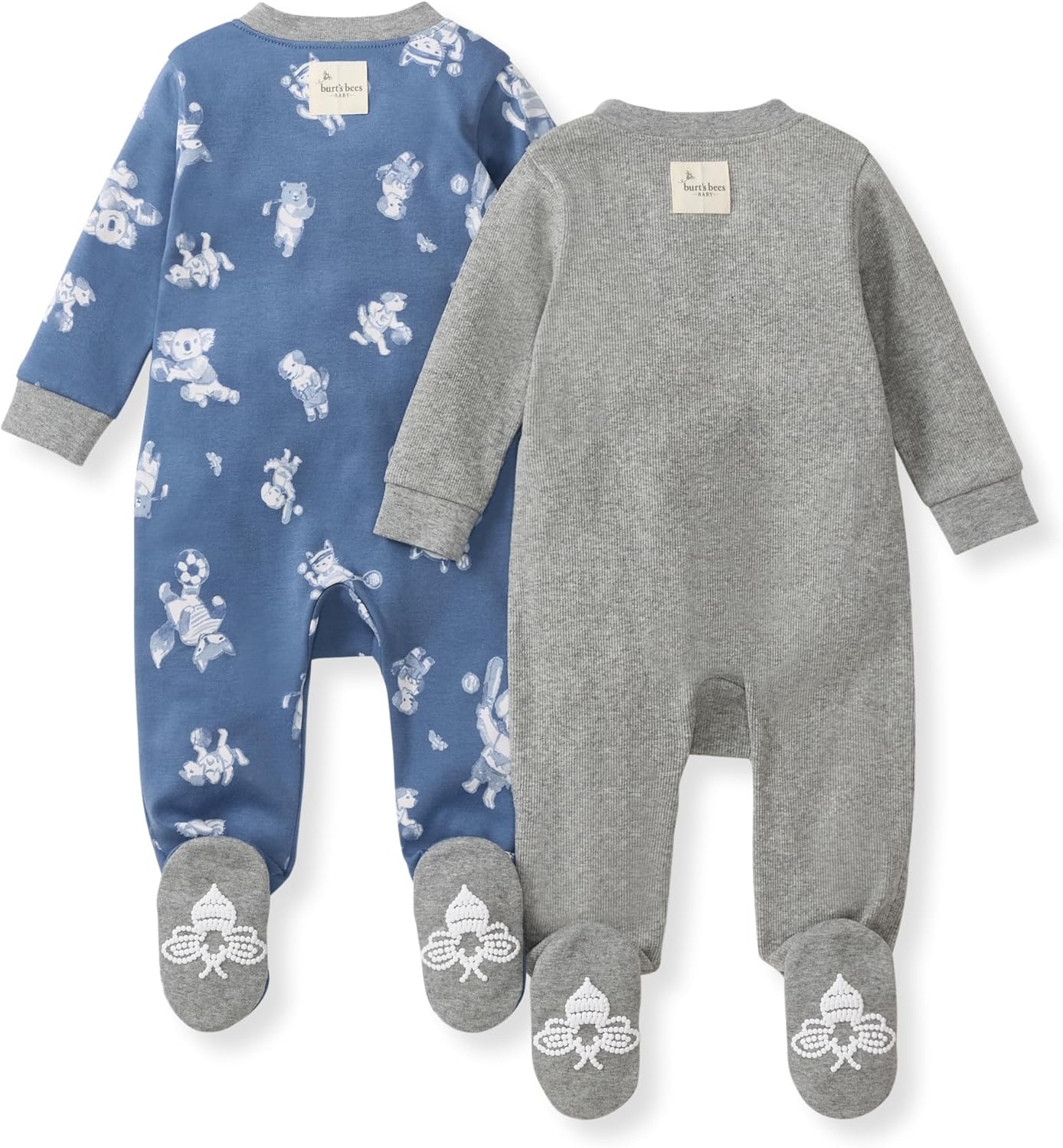 image:imageBurts Bees Baby Organic Cotton Sleep and Play Footed Pajamas for BoysPlay Ball