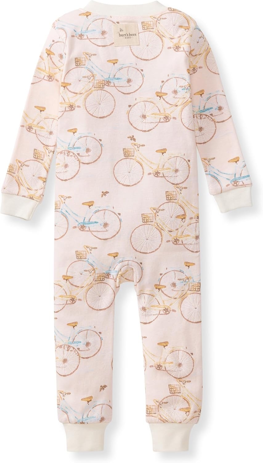 image:imageBurts Bees Baby Unisex Footless Sleeper Pajama 100 Organic Cotton SnugFit 1Piece ZipUp Jumpsuit for ToddlersBicycles