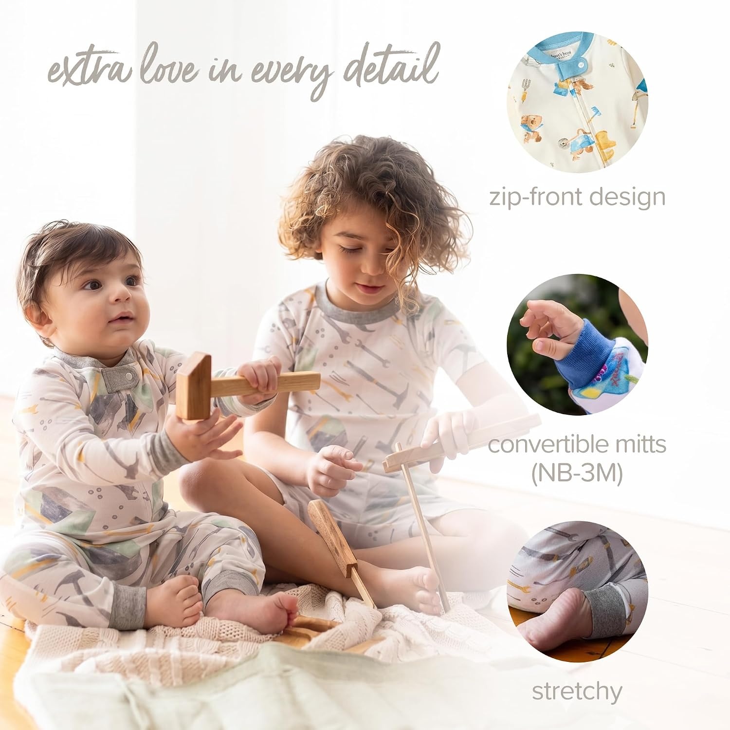 image:imageBurts Bees Baby Unisex Footless Sleeper Pajama 100 Organic Cotton SnugFit 1Piece ZipUp Jumpsuit for ToddlersHarvest Veggies