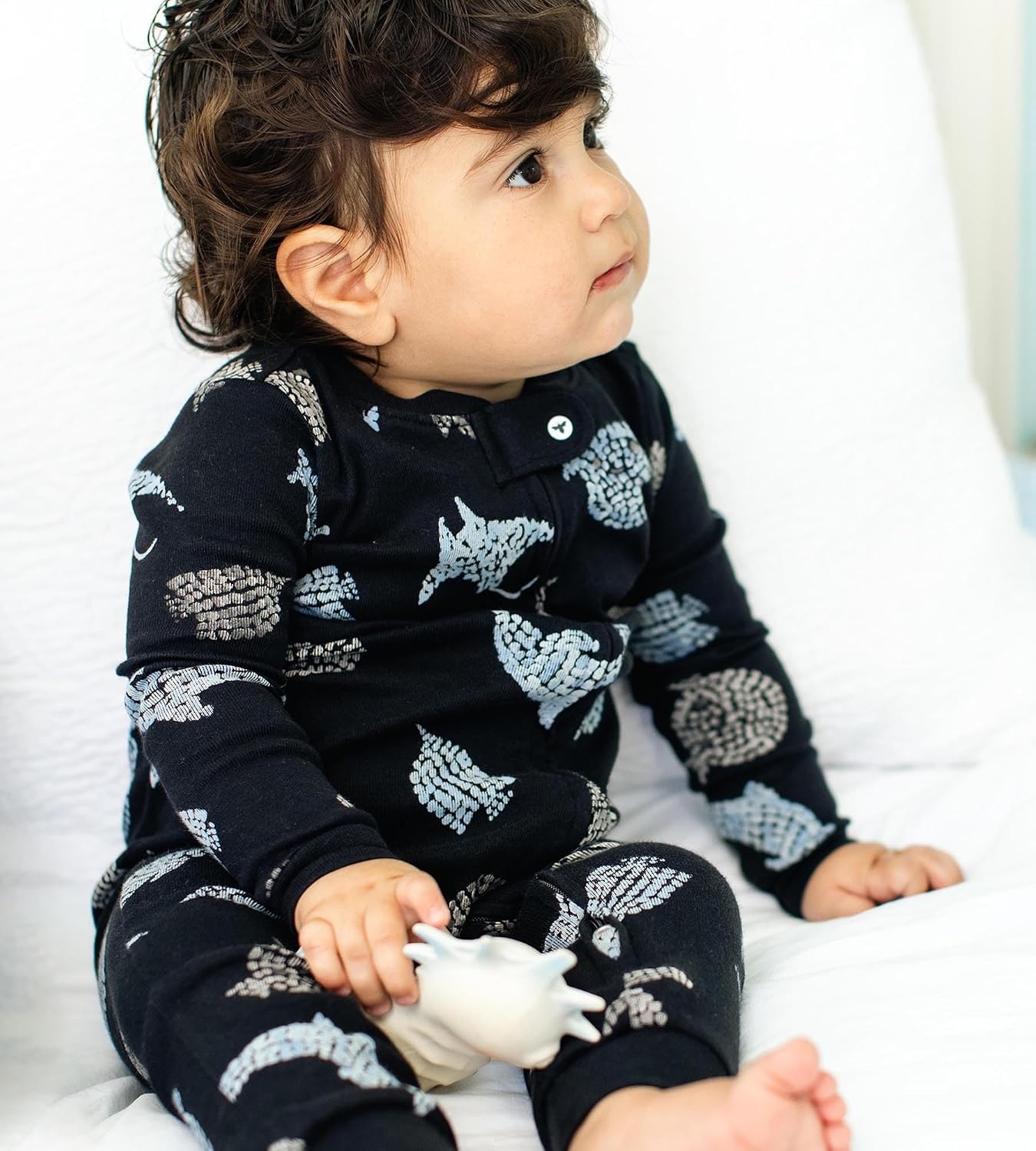 image:imageBurts Bees Baby Unisex Footless Sleeper Pajama 100 Organic Cotton SnugFit 1Piece ZipUp Jumpsuit for ToddlersMosaic Sea Animals