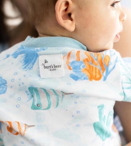 image:imageBurts Bees Baby Unisex Footless Sleeper Pajama 100 Organic Cotton SnugFit 1Piece ZipUp Jumpsuit for ToddlersUnder the Sea
