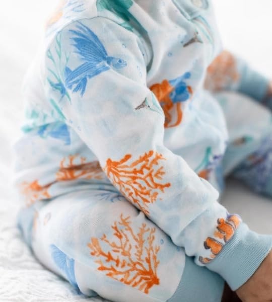 image:imageBurts Bees Baby Unisex Footless Sleeper Pajama 100 Organic Cotton SnugFit 1Piece ZipUp Jumpsuit for ToddlersUnder the Sea