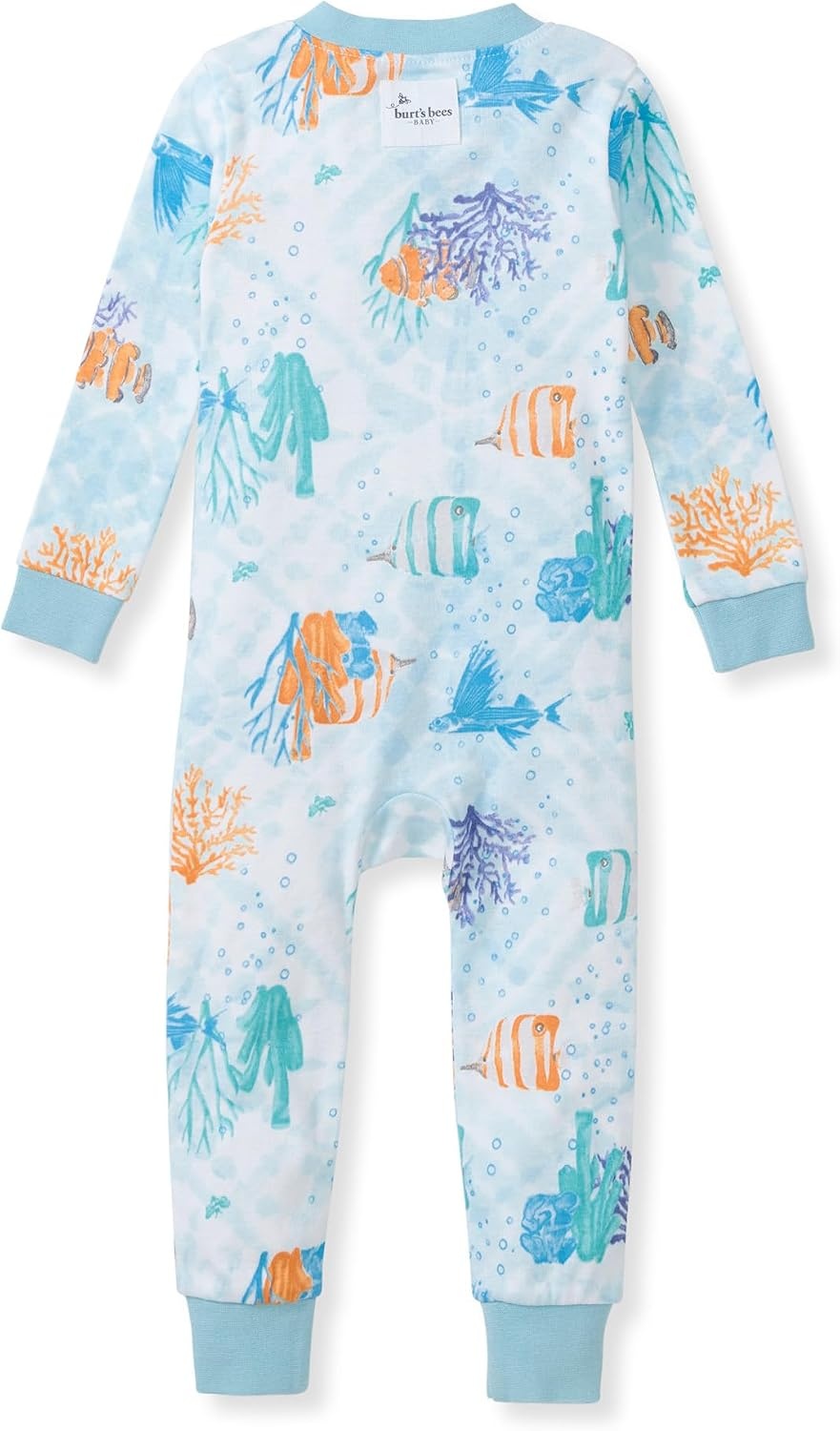 image:imageBurts Bees Baby Unisex Footless Sleeper Pajama 100 Organic Cotton SnugFit 1Piece ZipUp Jumpsuit for ToddlersUnder the Sea