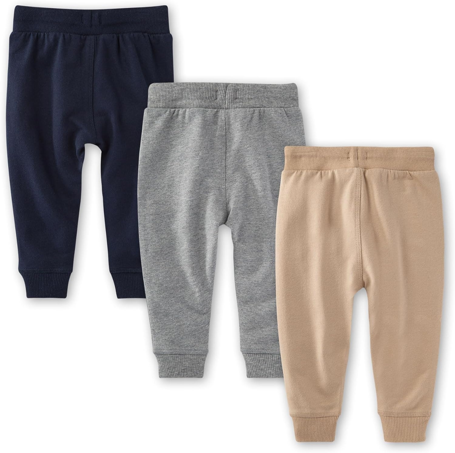 image:imageBurts Bees Baby Unisex Knit Jogger Pants 3Pack Baby Sweatpants 100 Organic Cotton Infant BottomsMidnight Joggers 3pk