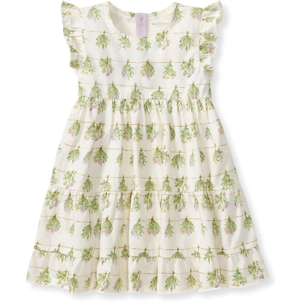 image:imageBurts Bees Baby Baby Girls Dress and Pantie Set Infant amp Toddler Short amp LongSleeve 100 Organic CottonFresh Herbs