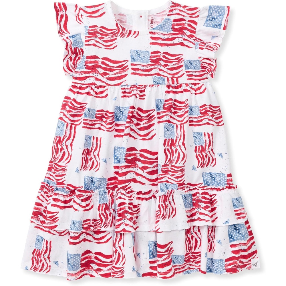 image:imageBurts Bees Baby Baby Girls Dress and Pantie Set Infant amp Toddler Short amp LongSleeve 100 Organic CottonMagestic Flags